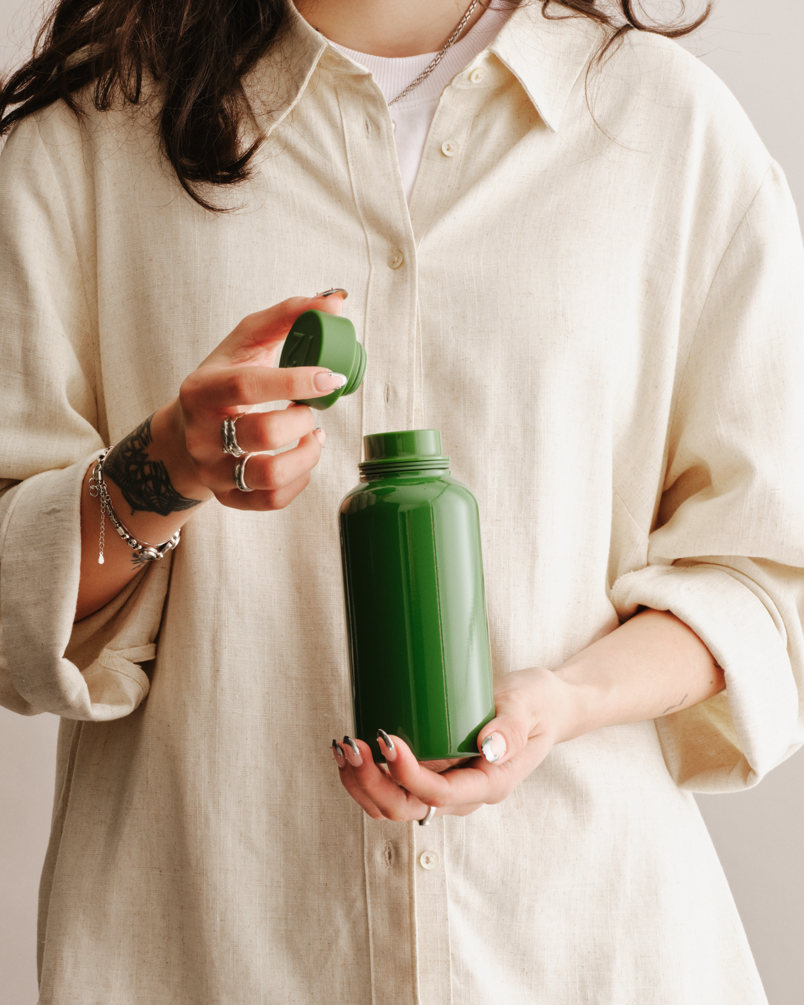 T2 Stainless Steel Matcha Flask Green