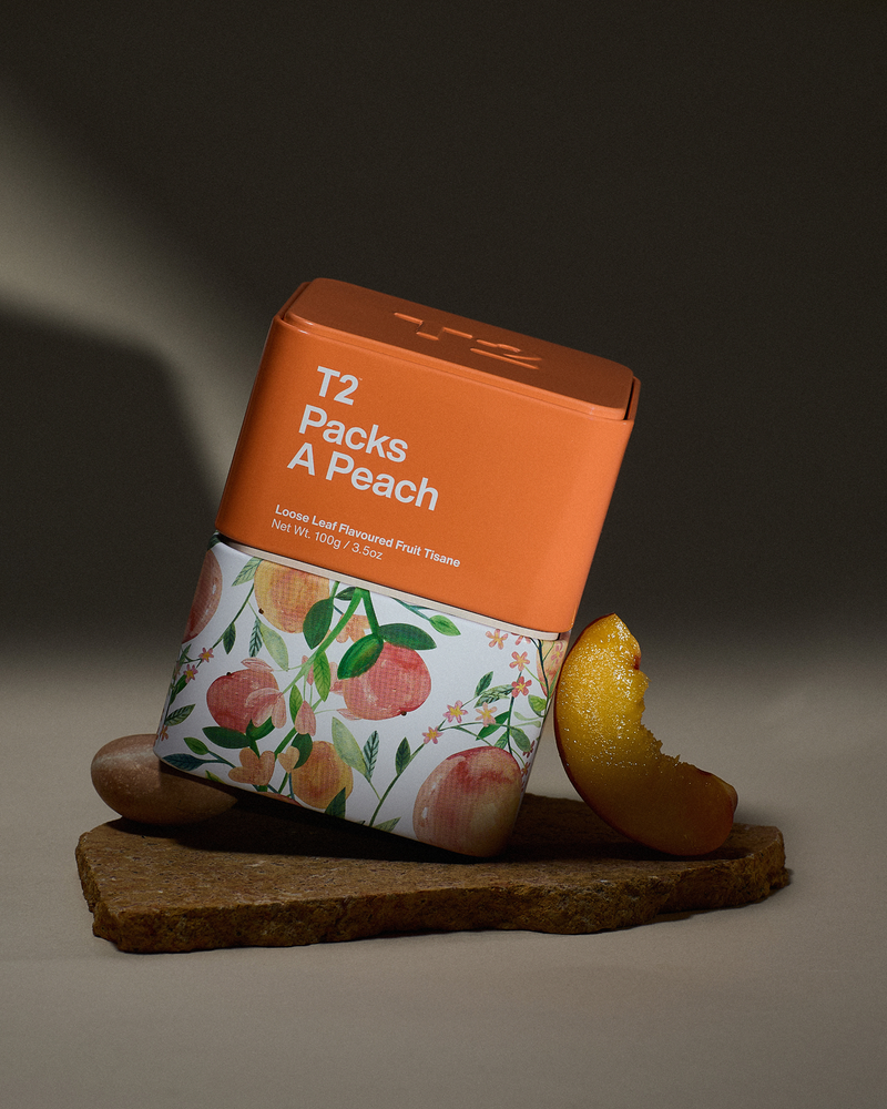 Packs a Peach Loose Leaf Icon Tin 100g
