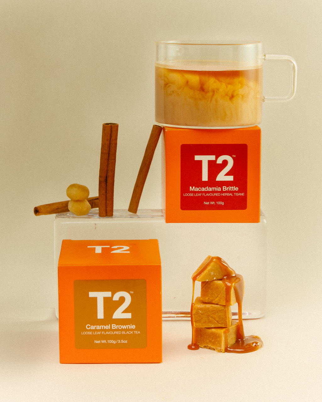 Macadamia Brittle Loose Leaf Cube 100g