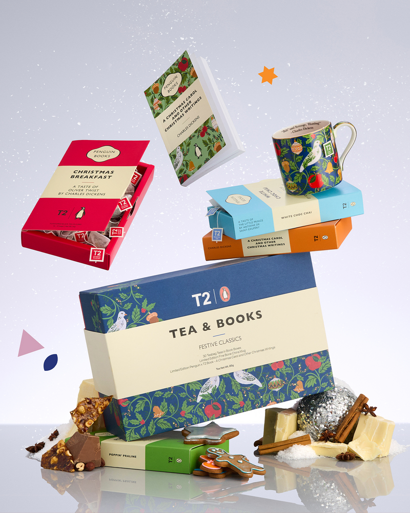 T2 x Penguin Books - Tea & Books: Festive Classics Tea Bag Gift Pack