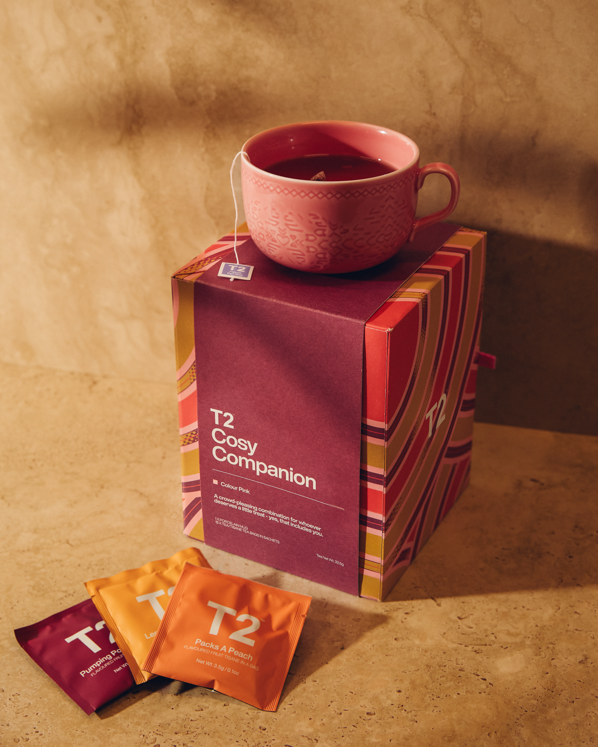 Cosy Companions Tea & Mug Pink Gift Pack