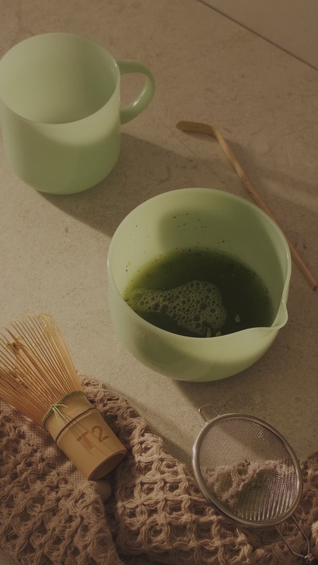 Milk Glass Mug Mustard