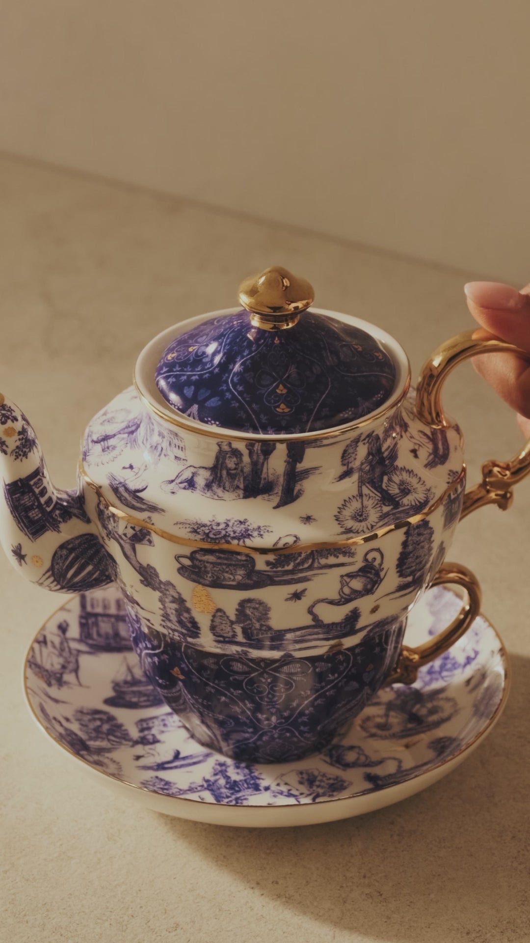 High Tea Hijinks Tea For One Blue