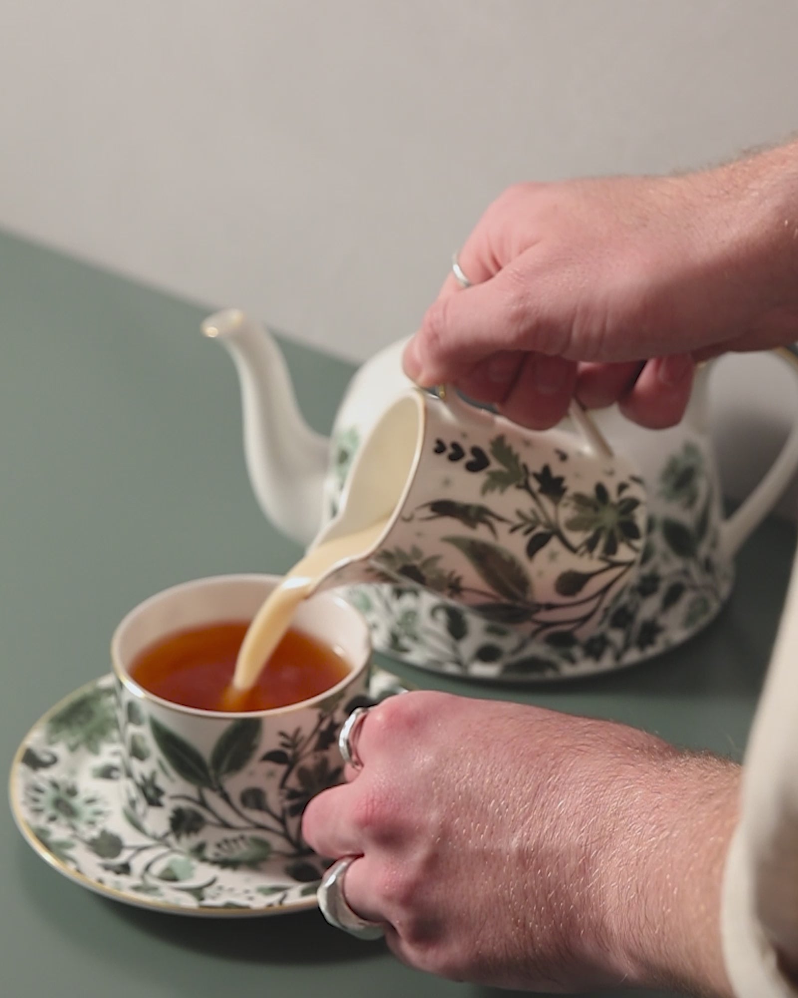 Stardust Bloom Small Blue Cup & Saucer