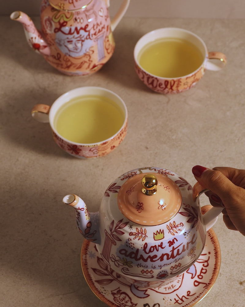 Well Well Well Burgundy Tea For One