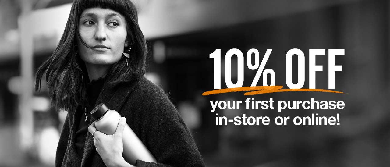 10 percent off your first purchase in-store or online!